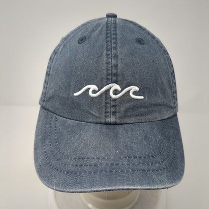 Wave Alpha Chi Omega Slideback Hat Blue One Size Leather Strap Adams