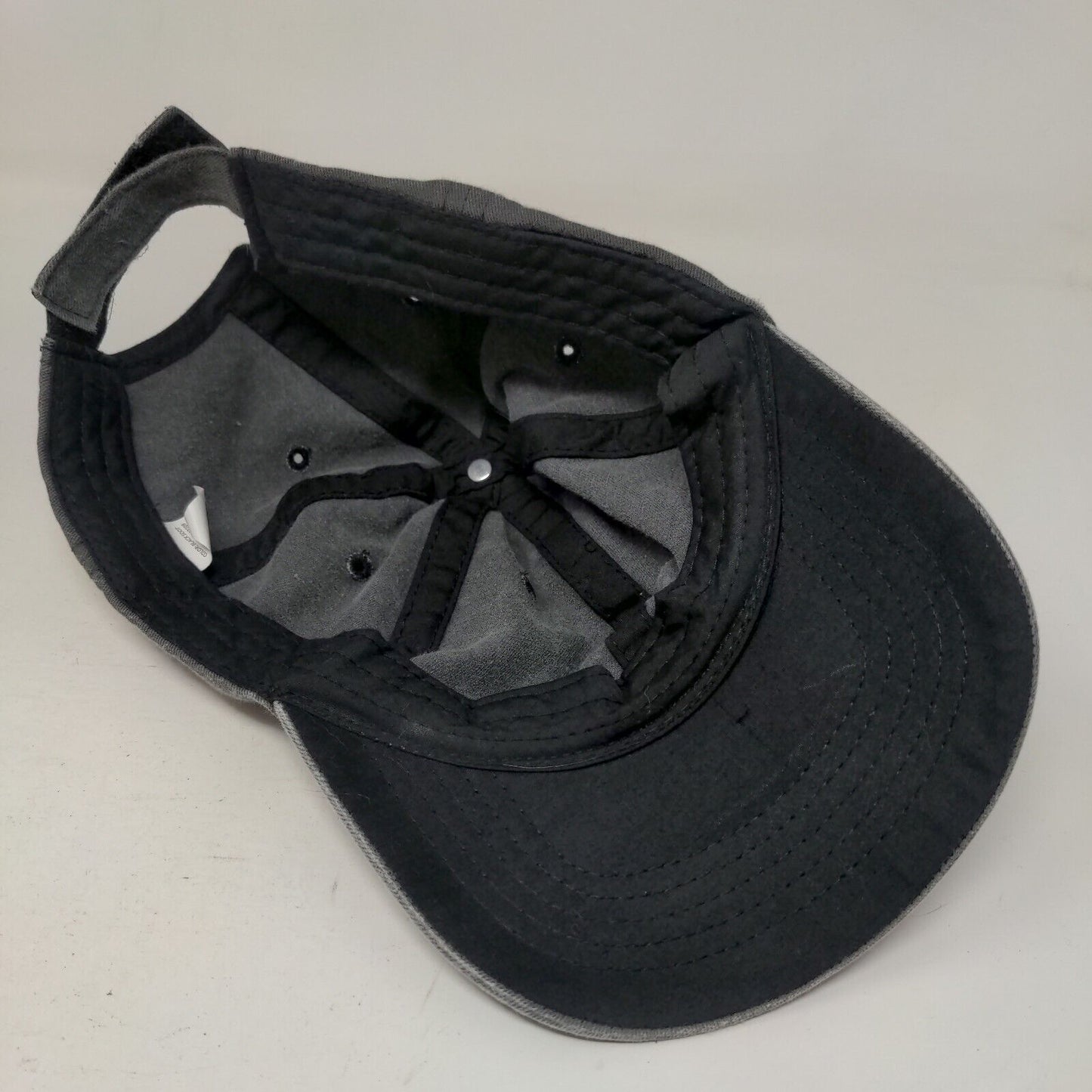 Unbranded Strapback Hat Black Soot Gray OSFM Adjustable Blank