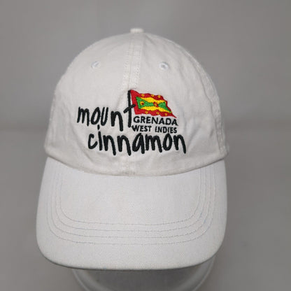 Mount Cinnamon Grenada West Indies Slideback Hat WHite OSFA Alternative Cotton