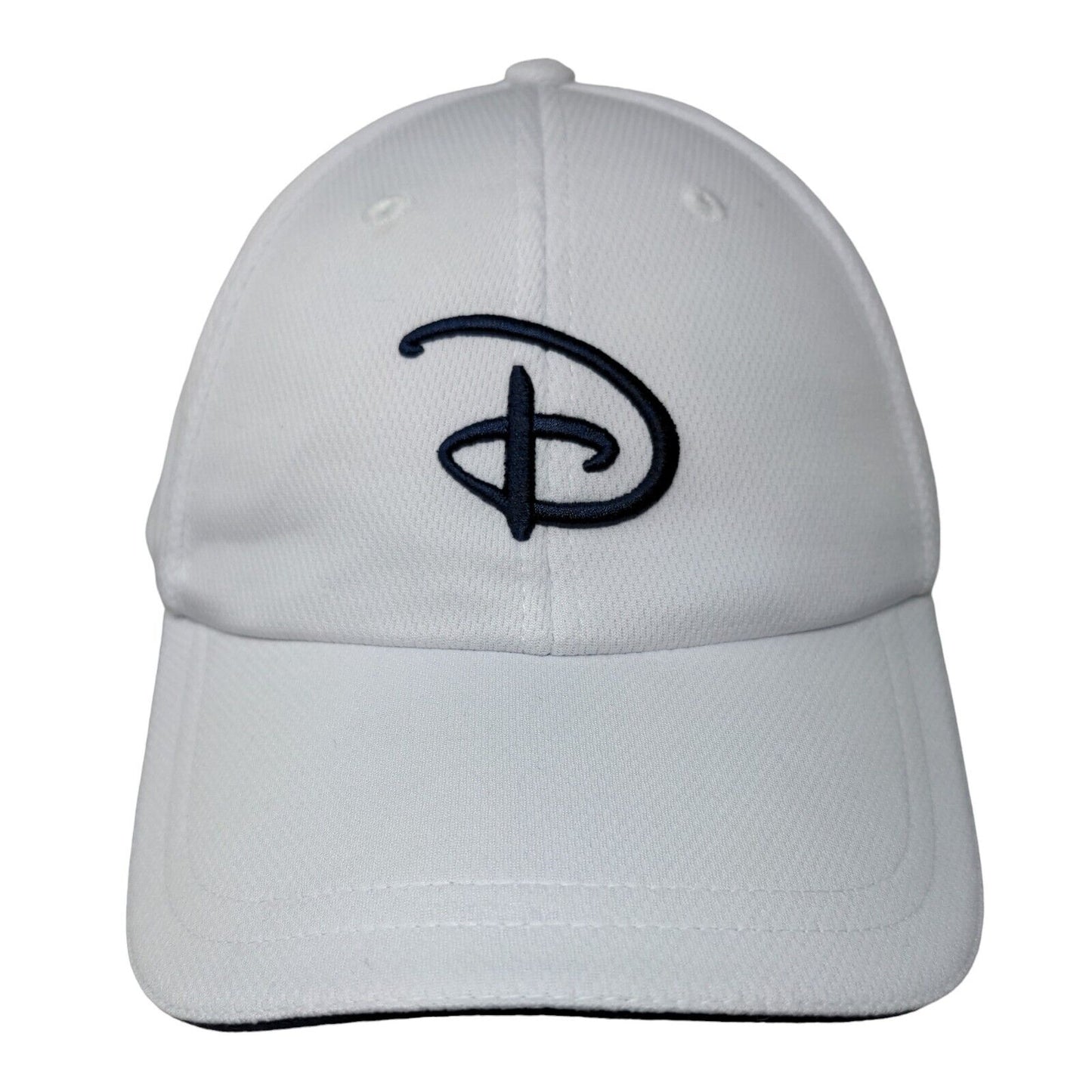 Disney Logo Strapback Hat White Adult Embroidered Adjustable 6 Panel