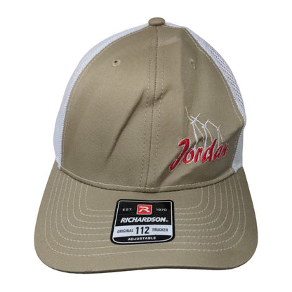 Jordan Snapback Mesh Back Trucker Hat Tan One Size Colorblock Richardson