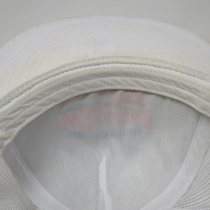 Whiskey Bent Trucker Hat White One Size Mesh Back Rope Snapback Flat Texas Logo