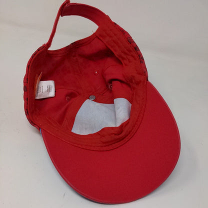 Nickelodeon Boys Strapback Hat Red OSFM Paw Patrol Logo Pawprints All Over Print