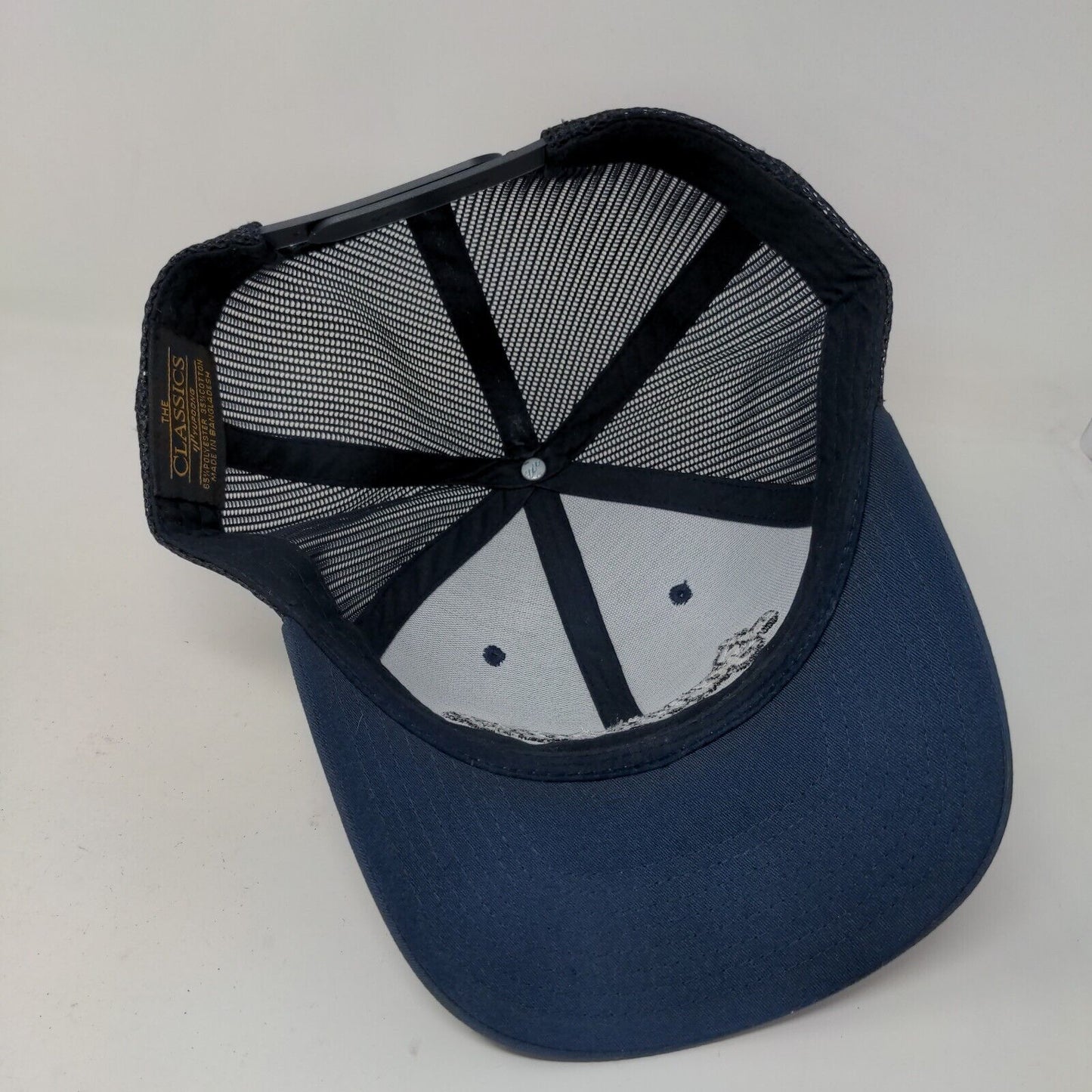 Yupoong Men's Snapback Mesh Back Hat Blue Embroidered Bangarang Golf Logo