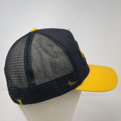RealTree Trucker Hat Black Yellow One Size Husky Liners Patch Mesh Snapback