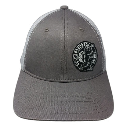 In the Bag Trucker Hat Gray One Size Sasquatch Golf Patch Mesh Back Snapback