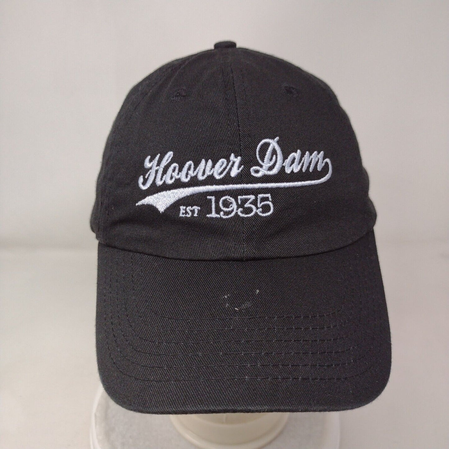 Hoover Dam Est. 1935 Slideback Hat Black One Size Adjustable Embroidered Cotton