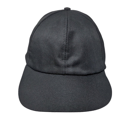 Unbranded Strapback Hat Black One Size Adjustable Solid Blank 6 Panel