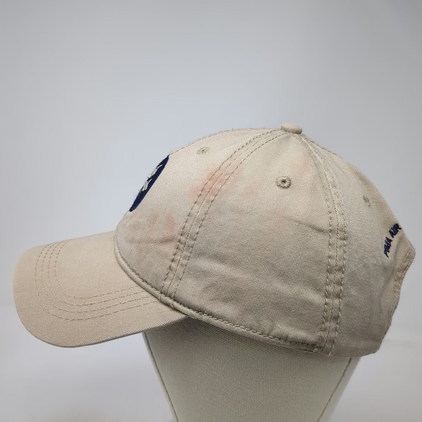 Cap America Pima Air Space Museum Jets Baseball Cap Beige One Size Strapback Hat