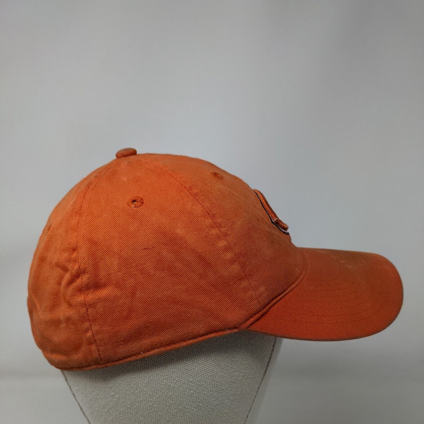 Reebok Chicago Bears Fitted Hat Small Orange Embroidered Logo NFL Cotton