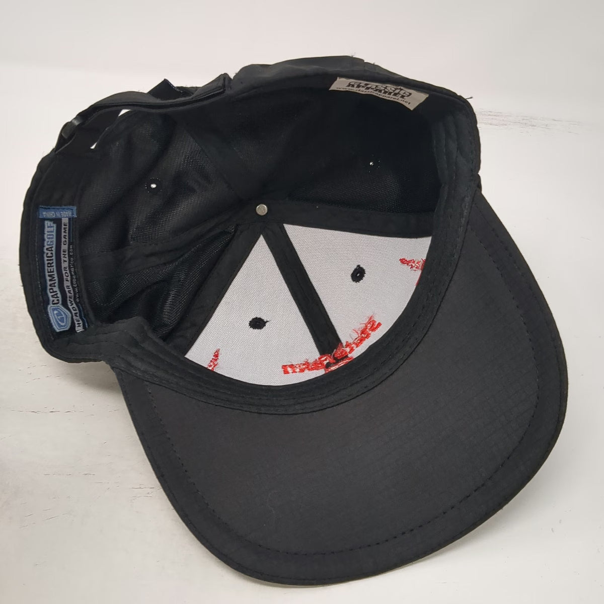 Cap America State Farm Logo Baseball Cap Black Red One Size Strapback Golf Hat