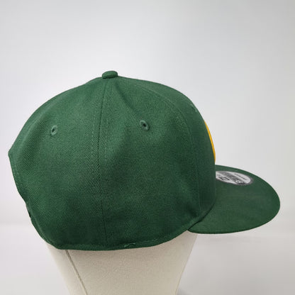 Green Bay Packers NFL New Era Snapback Hat Green One Size 9FIFTY Gray Undervisor