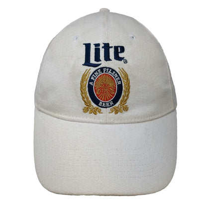ACME Miller Lite Beer Logo Baseball Cap White One Size Snapback Fine Pilsner Hat