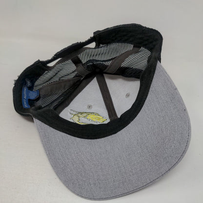 Port Authority Snapback Trucker Hat Gray One Size Adjustable Embroidered