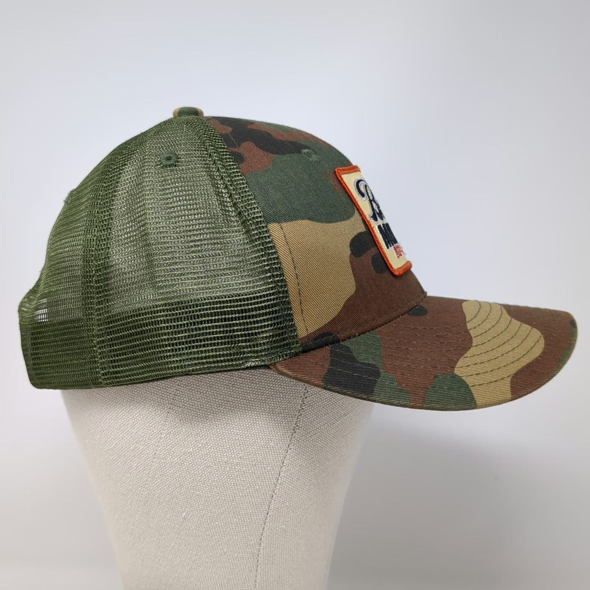 Decky Trucker Hat Green Camo One Size Kip Moore Beer Money Mesh Back Snapback