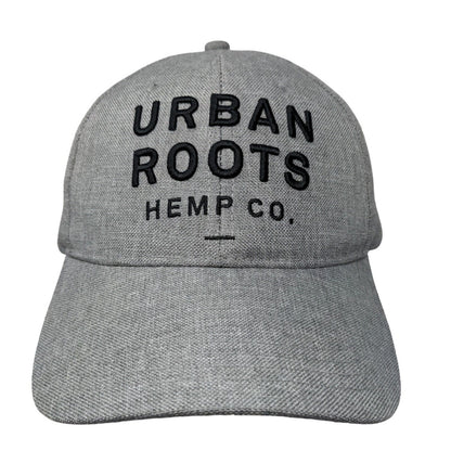 Urban Roots Hemp Co Men's Snapback Hat Gray Embroidered Logo