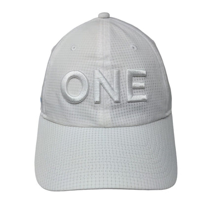 ONE Donecall Strapback Hat White One Size Adjustable Embroidered Dome Hats