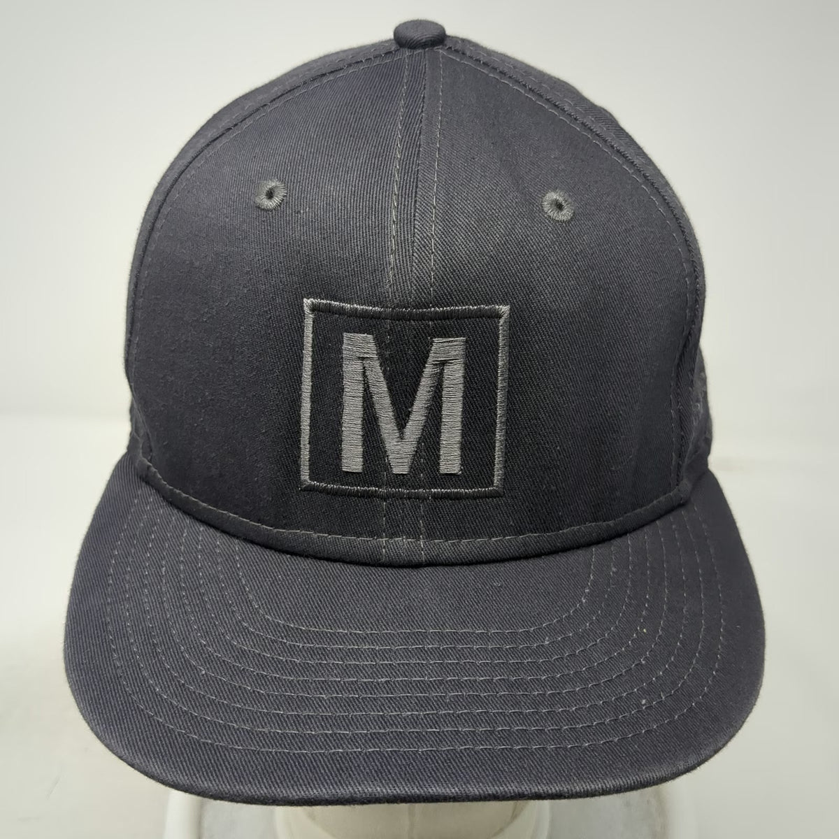 New Era Snapback Gray One Size Hat Method Studio M Logo 9FIFTY Structured Cotton