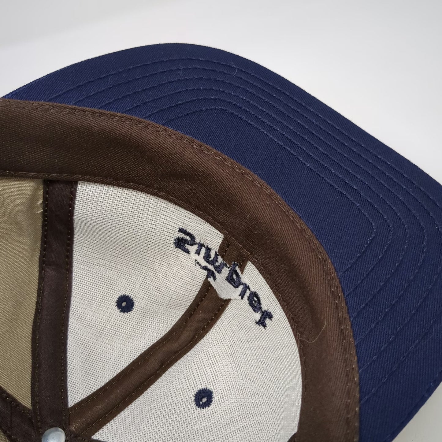 Simplot Logo Snapback Beige Blue One Size Vintage Made in USA Agriculture hat