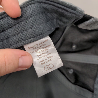 Unbranded Strapback Hat Gray One Size Velour Adjustable Solid 6 Panel