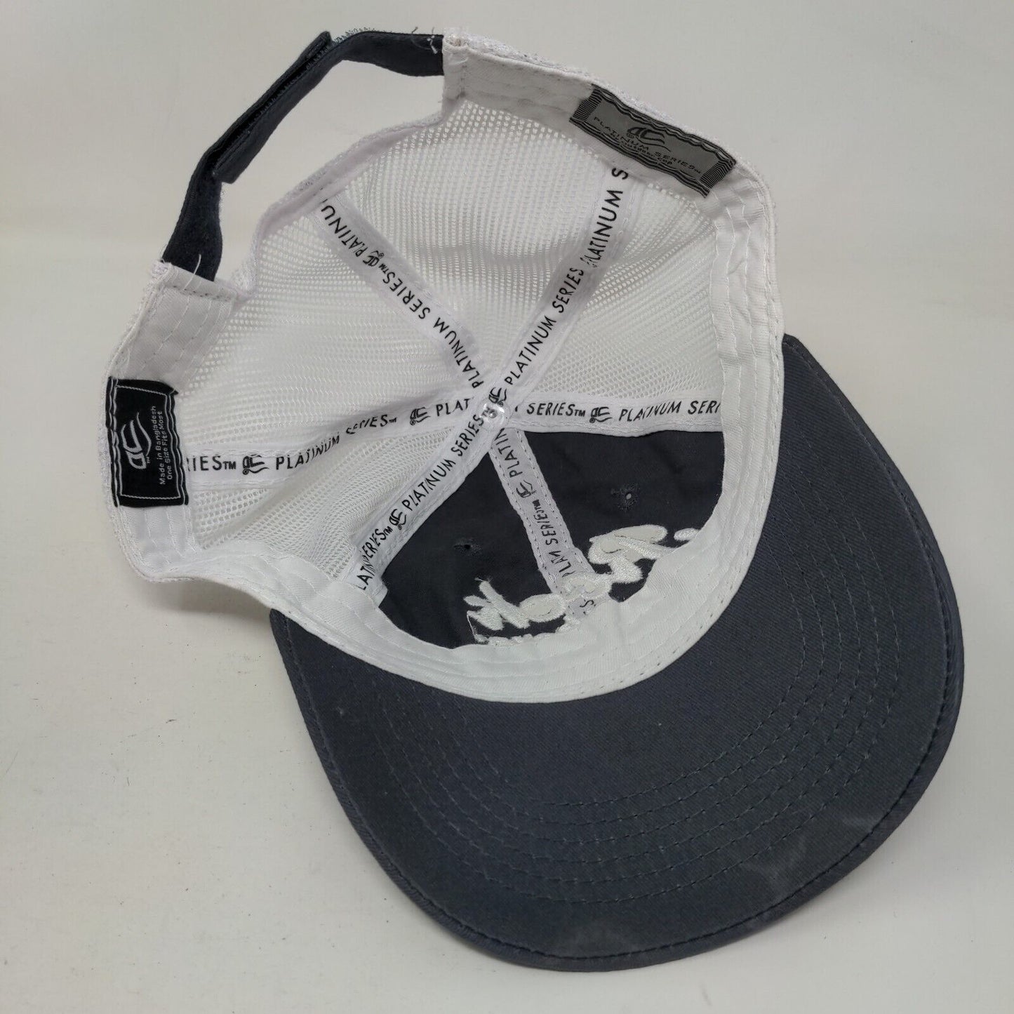 Rock Brothers Strapback Mesh Back Trucker Hat Blue OSFM Outdoor Cap
