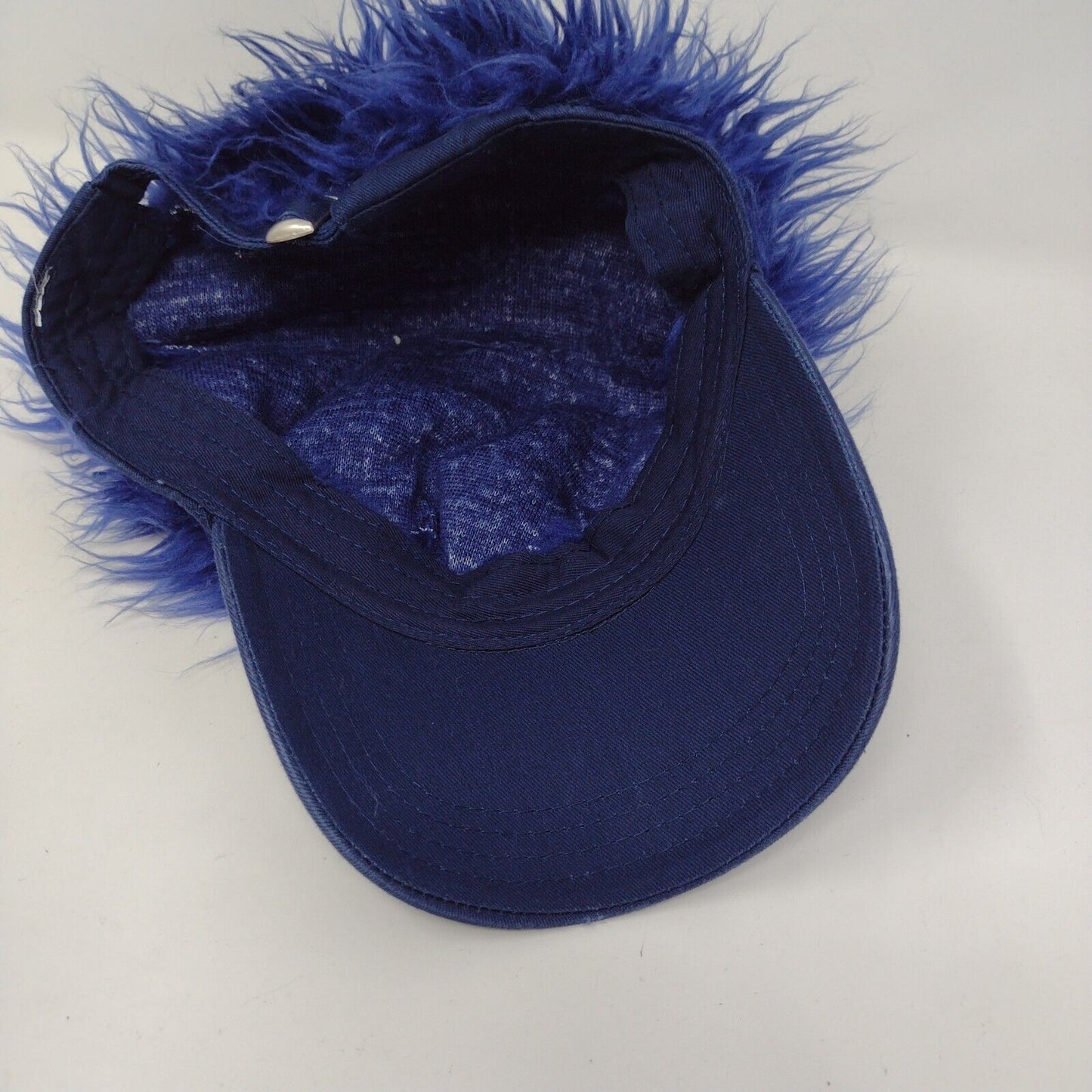 2009 Slideback Wig Cap Blue OSFA Adjustable Spiky Faux Hair Costume Hat