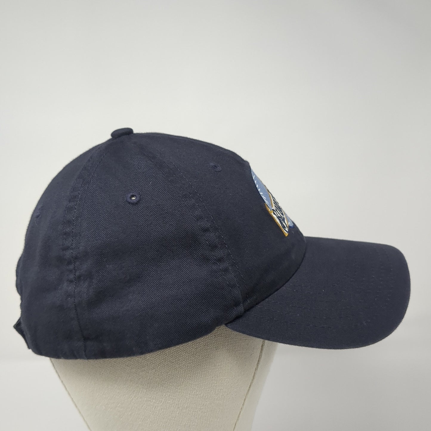 Blue Moon Strapback Hat Blue One Size Adjustable Embroidered Outdoor