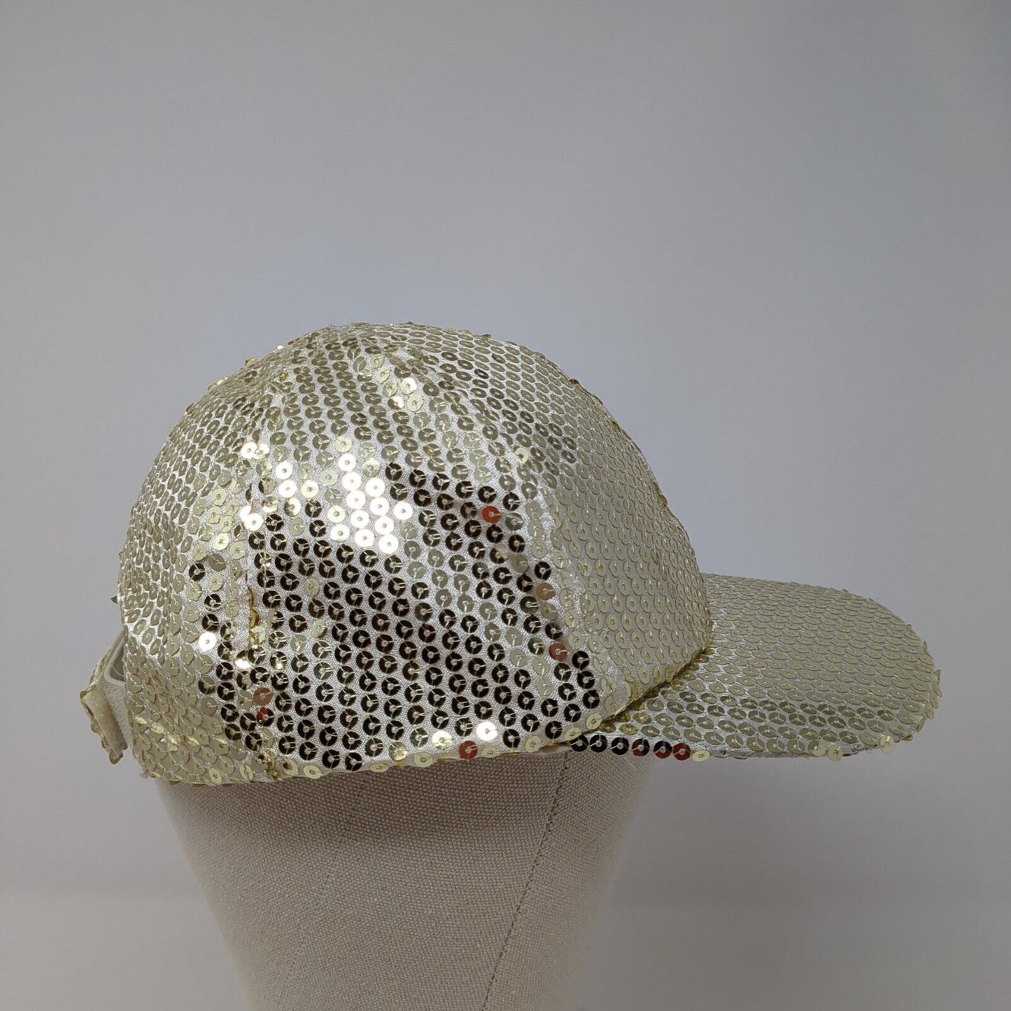 Sequin Shiny Strapback Hat Multicolor One Size Adjustable 6 Panel Polyester