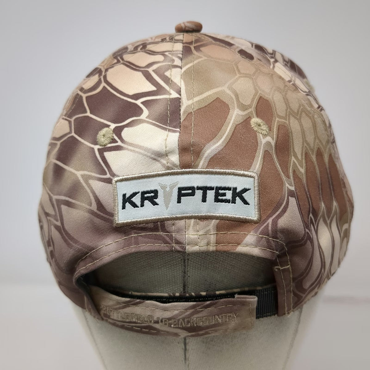Kryptek Baseball Cap Brown One Size Camo Spartan Logo Strapback Hunting hat