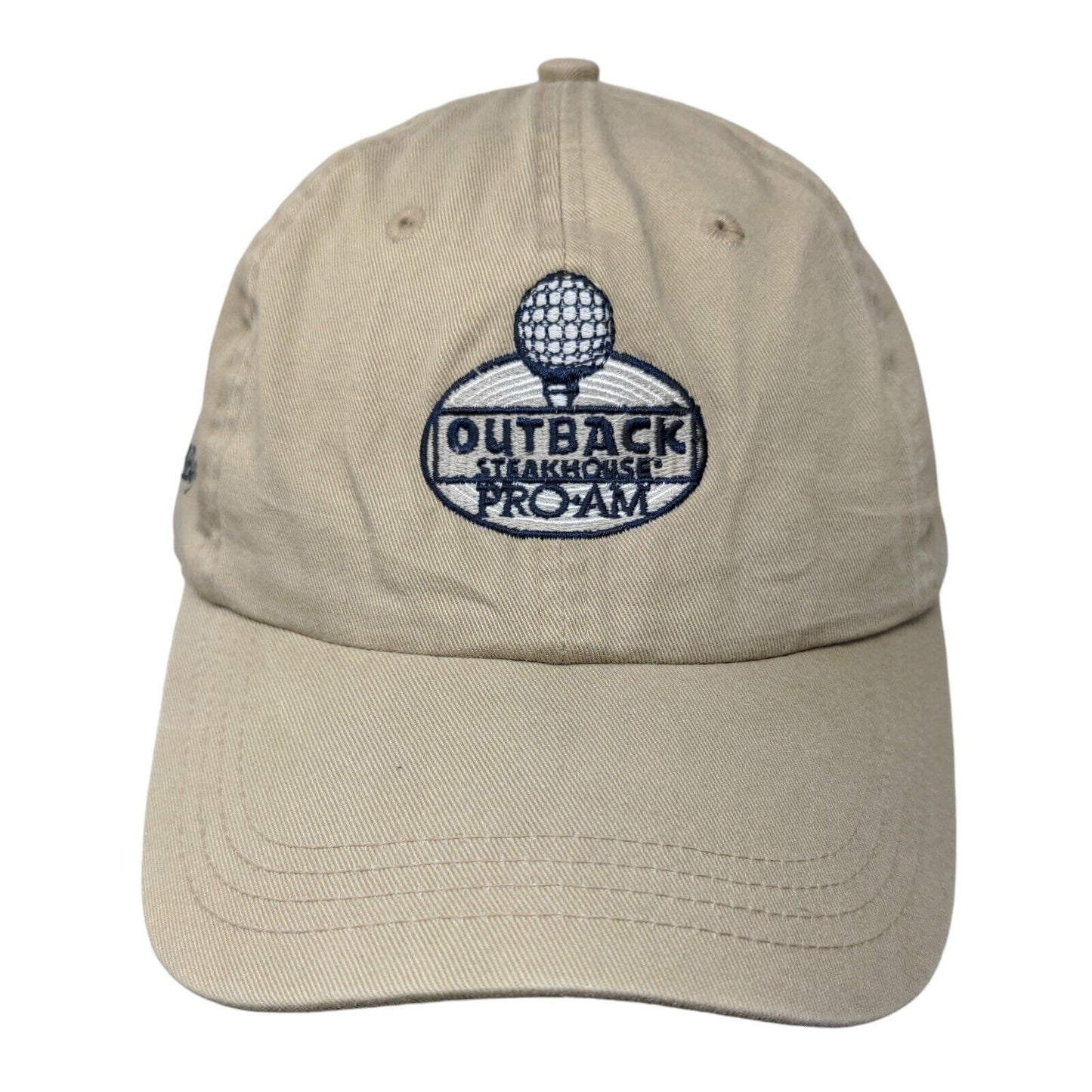 Outback Steakhouse Pro-Am Slideback Hat Tan One Size TPC Tampa Bay Ahead Vintage