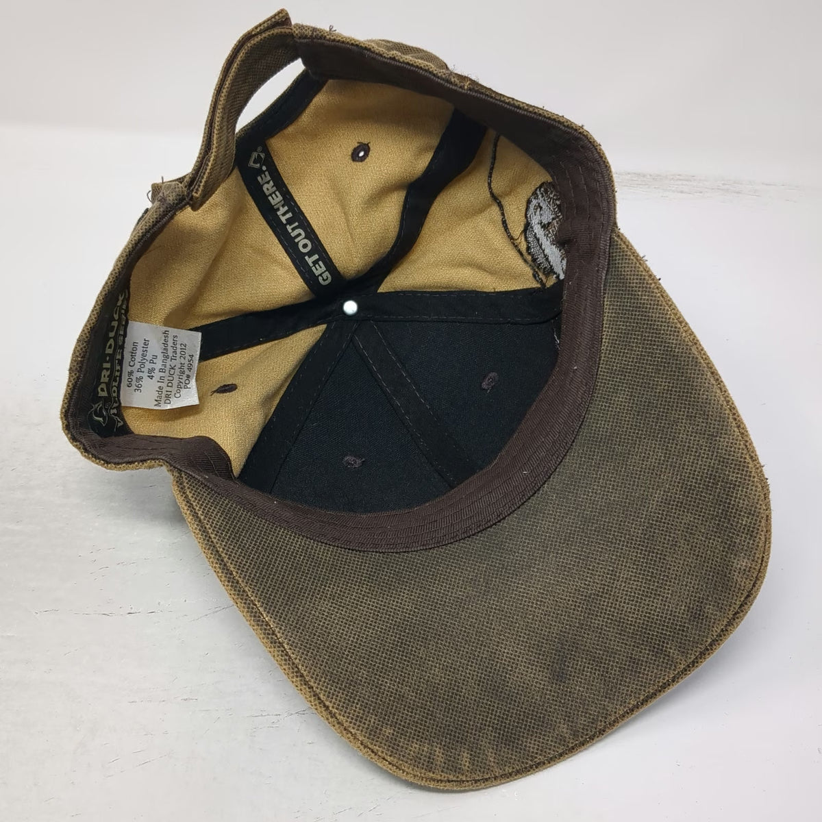 DRI DUCK Vega Baseball Cap Brown One Size Distressed Fish Wildlife Strapback Hat