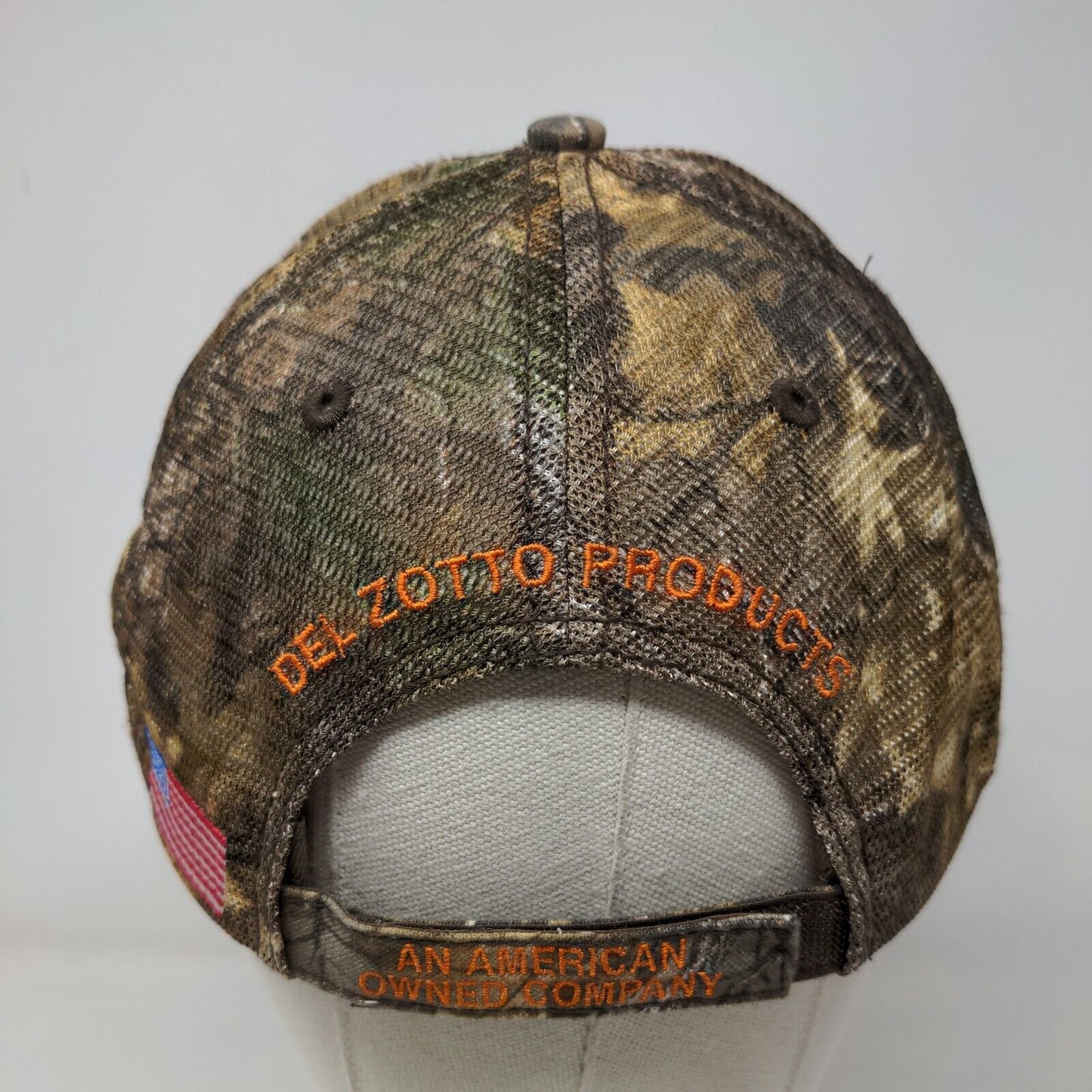 Del Zotto Steel & Concrete Strapback Hat Camo OSFA Embroidered 6 Panel