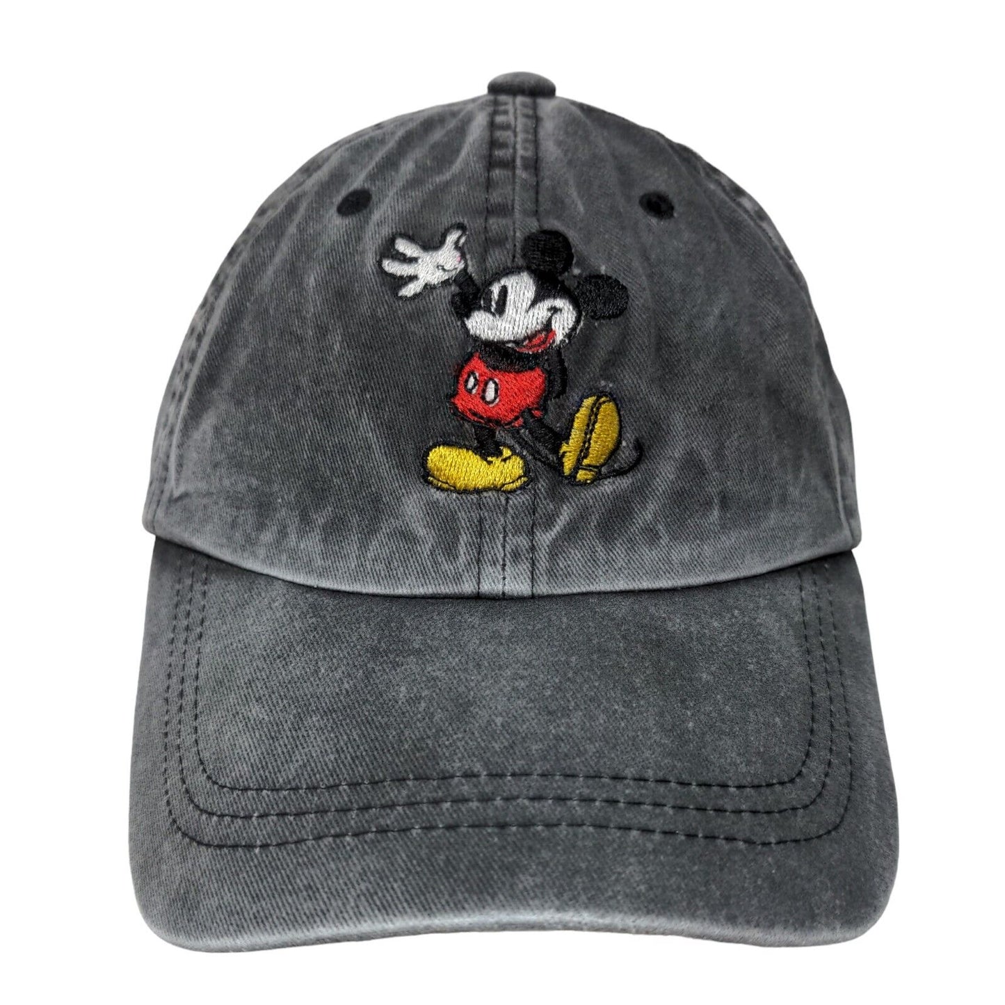 Mickey Mouse Snapback Hat Gray OSFM Embroidered Adjustable Disney