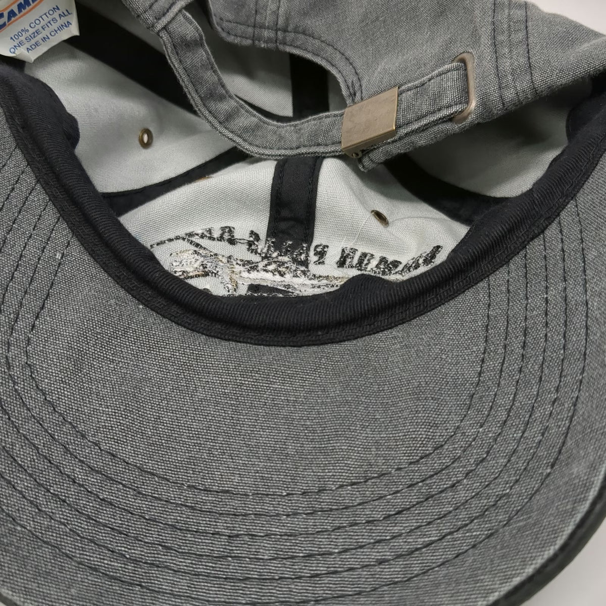 Cameo Baseball Cap Gray One Size Salmon Falls Resort Ketchikan Alaska Fishing