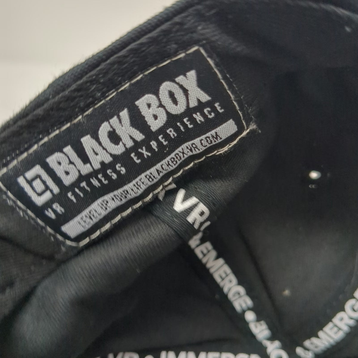 Black Box VR Fitness 5 Panel Black Hat One Size Snapback Level Up Your Life