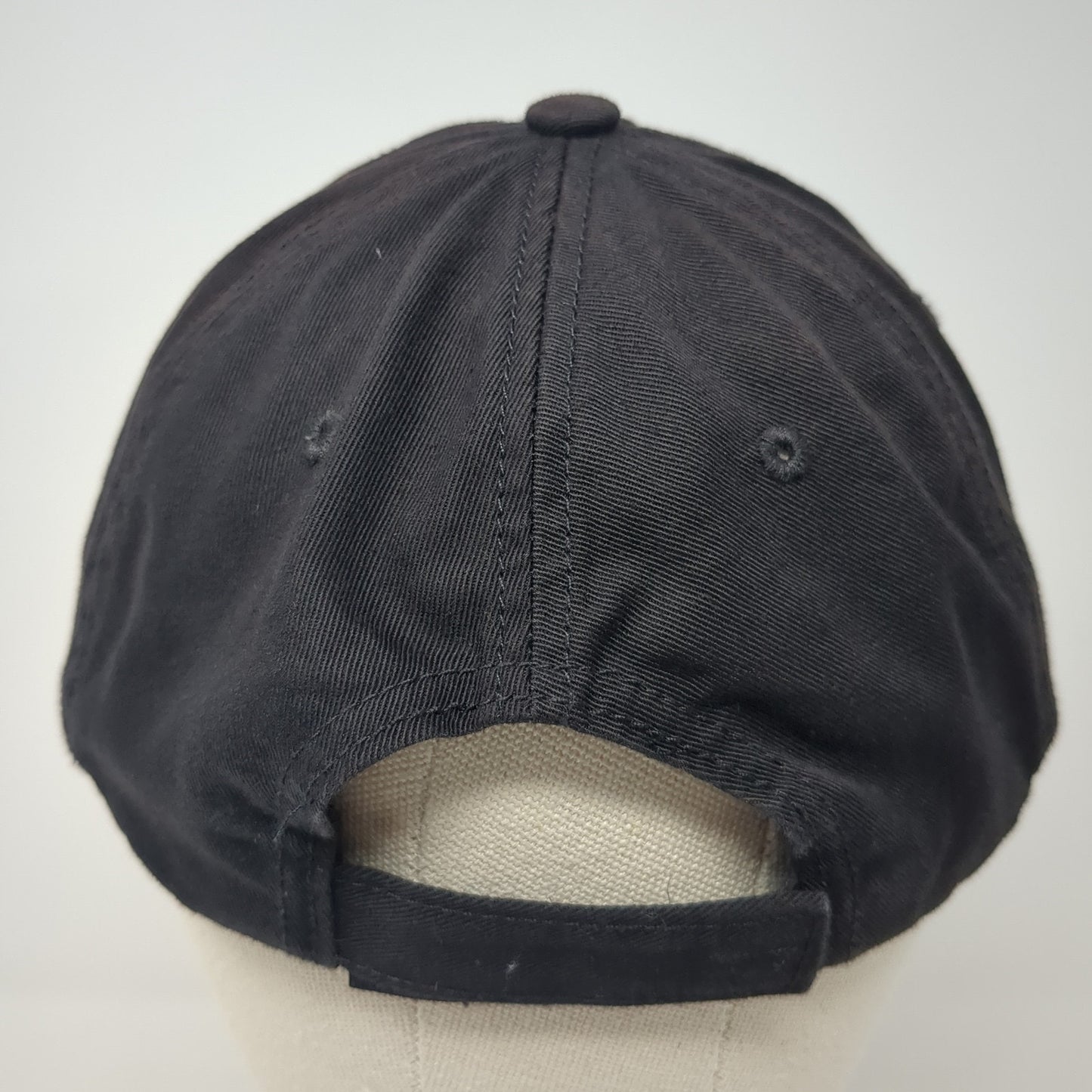 Unbranded Strapback Hat Black One Size Adjustable Outdoor Blank Solid