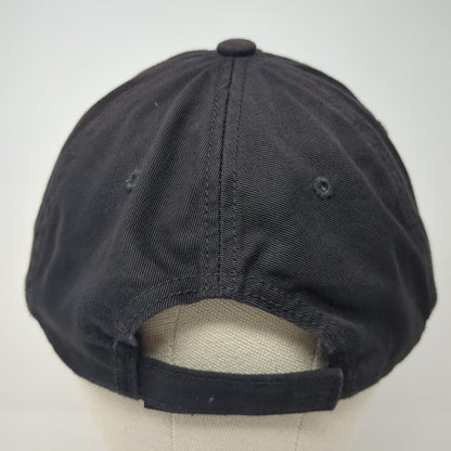 Unbranded Strapback Hat Black One Size Adjustable Outdoor Blank Solid