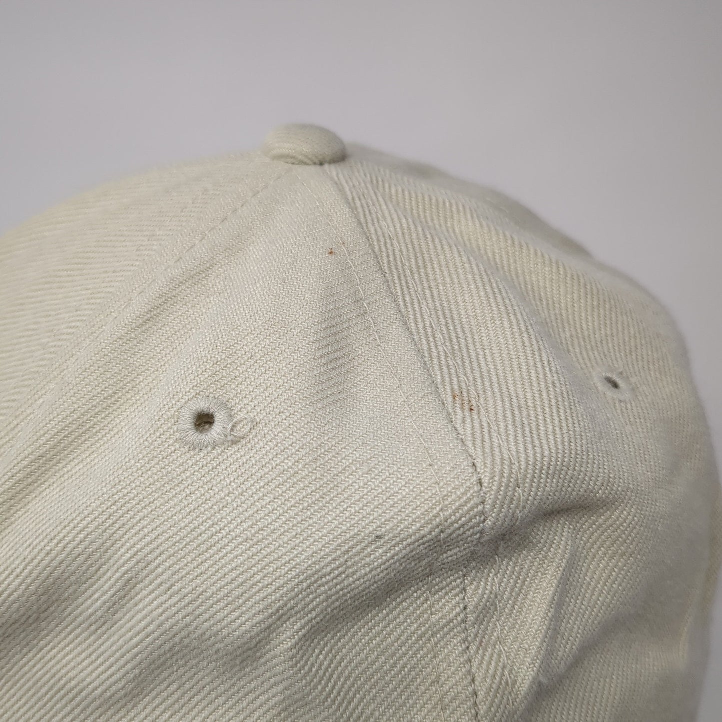 Top Of The World Fitted Baseball Cap Beige 7 1/4 Lightweight Vented Holes Blank