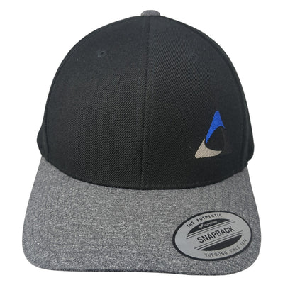 Sport-Tek Snapback Hat Black One Size Adjustable Embroidered 6 Panel Yupoong