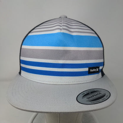 Hurley Snapback Trucker Hat Multicolor One Size Mesh Back Striped Yupoong