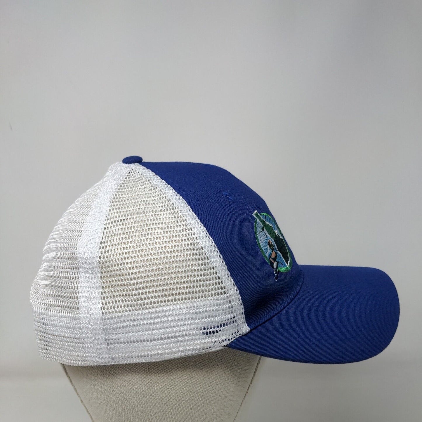 Zip Idaho Snapback Mesh Back Trucker Hat Blue OSFA Colorblock Vie