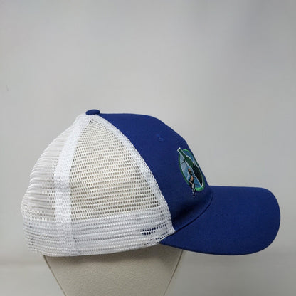 Zip Idaho Snapback Mesh Back Trucker Hat Blue OSFA Colorblock Vie