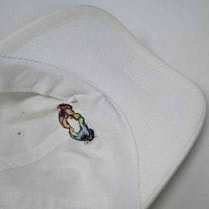 Disney Parks Baseball Cap White OSFM Rainbow Mickey Heart Slideback Cotton Hat