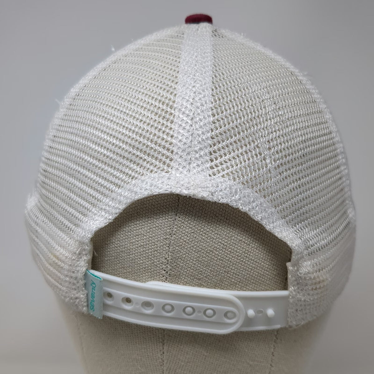 Sevenly Trucker Hat Red One Size People Matter Mesh Back Snapback Cotton Poly