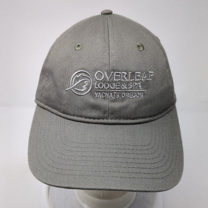 Overleaf Lodge & Spa Slideback Hat Gray One Size Adjustable Embroidered