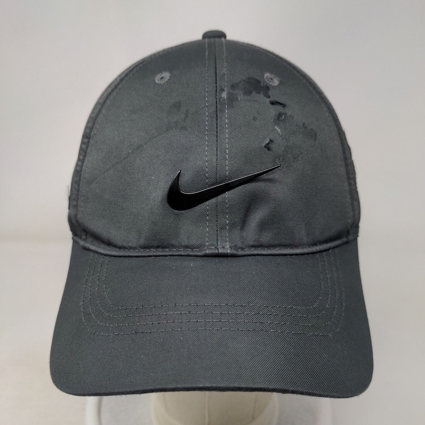 Nike Golf Strapback Hat Gray OSFM Adjustable Swoosh Forsythe SOS Security