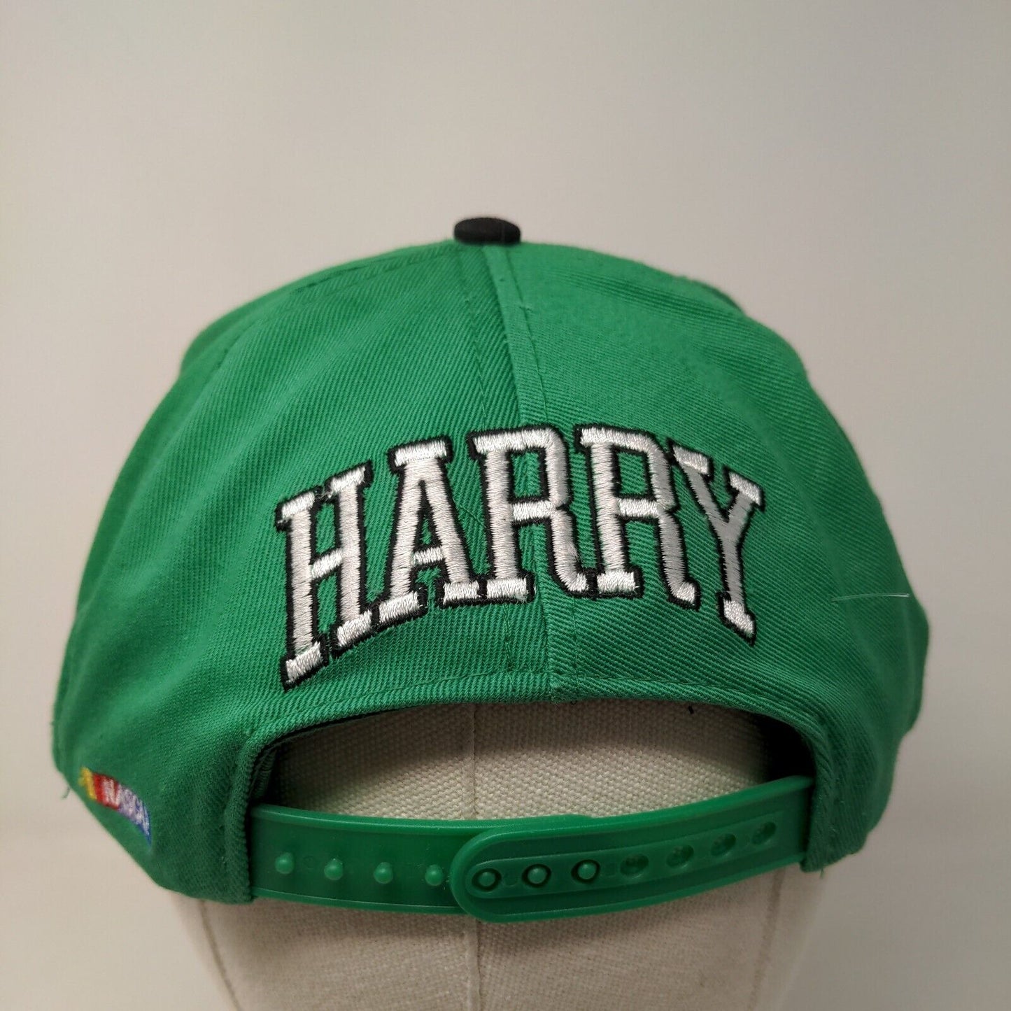 Checkered Flag Men's Snapback Hat Green Harry Grant #33 Embroidered Logo