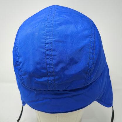 Columbia Trapper Blue Hat L Fitted Ear Flaps Quilted Made USA Winter Vintage
