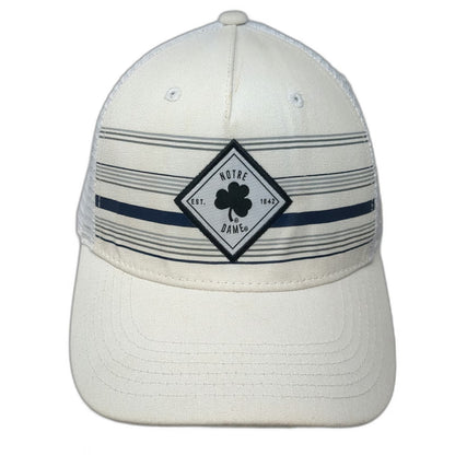 Notre Dame NCAA Top of the World White Blue Gray Black Trucker Hat One Size Mesh
