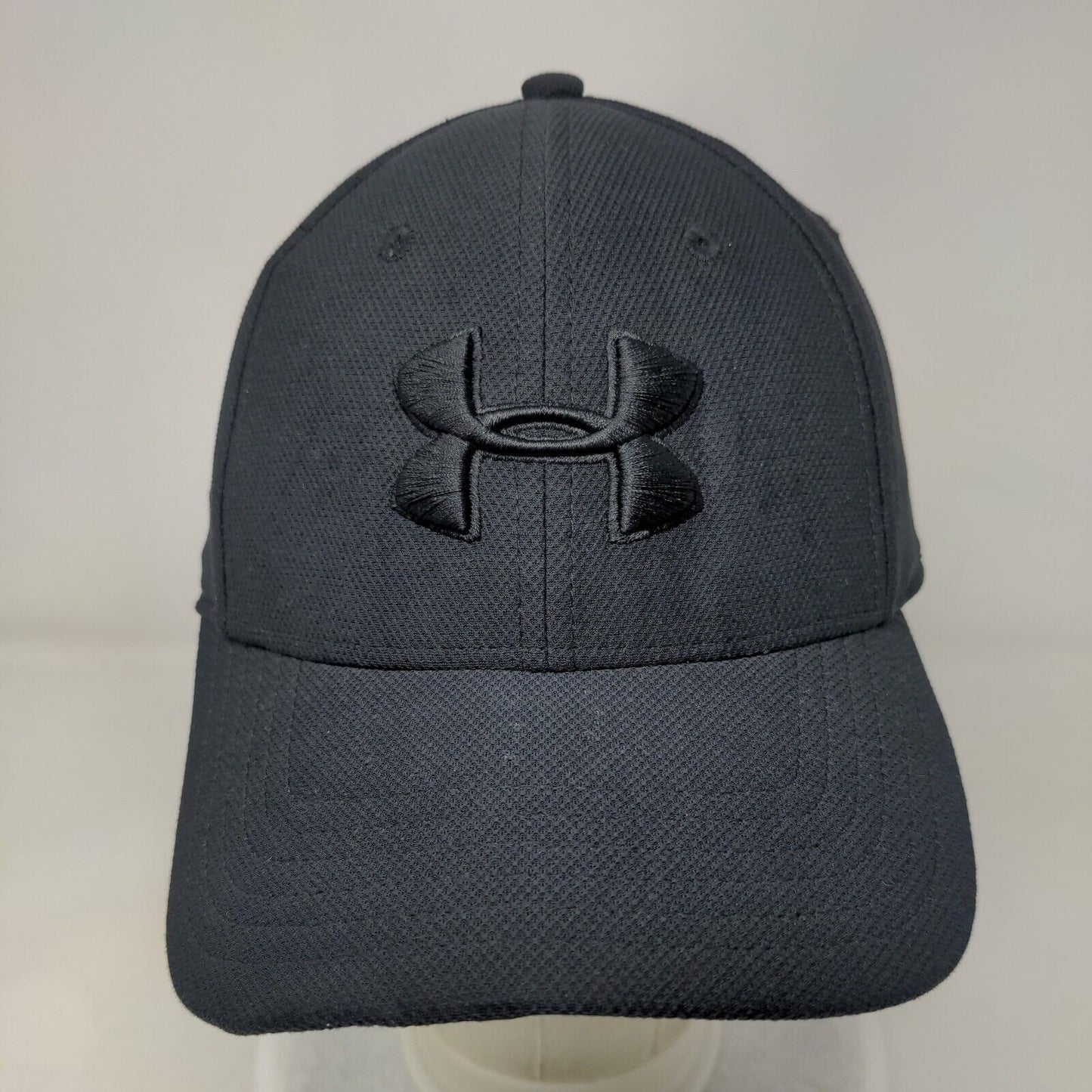 Under Armour Fitted Hat Black L/XL Classic Fit Blitzing Embroidered